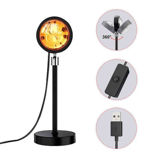 LED Sunset Projection Lamp