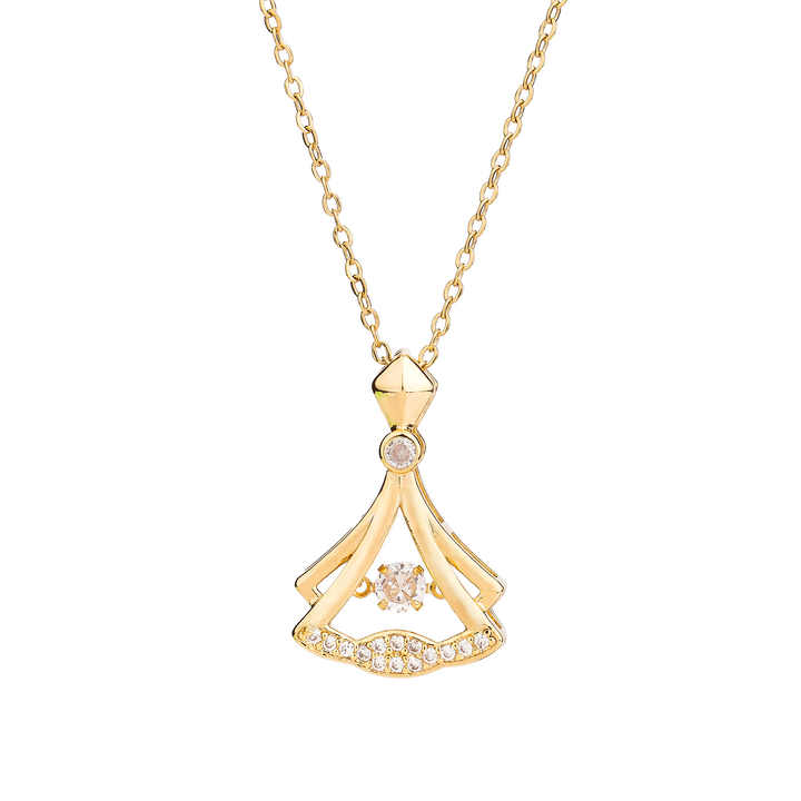 Diamond Shaped Gold Plated Necklace