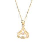 Diamond Shaped Gold Plated Necklace