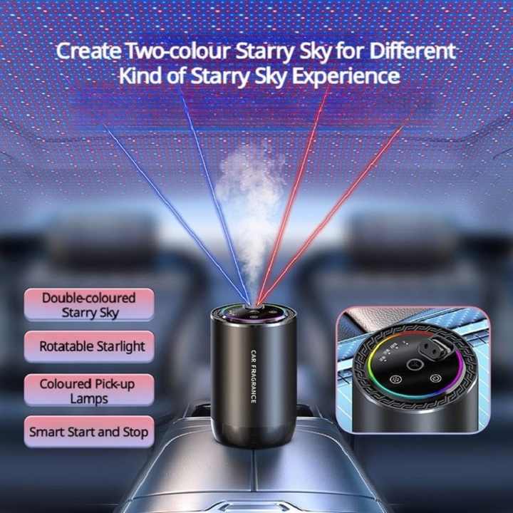 Dual Color Starry Sky Projection Car Fragrance